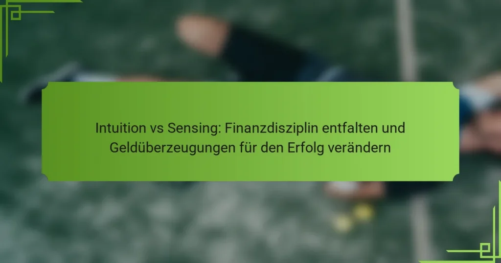 Intuition vs Sensing: Finanzdisziplin entfalten und Geldüberzeugungen für den Erfolg verändern