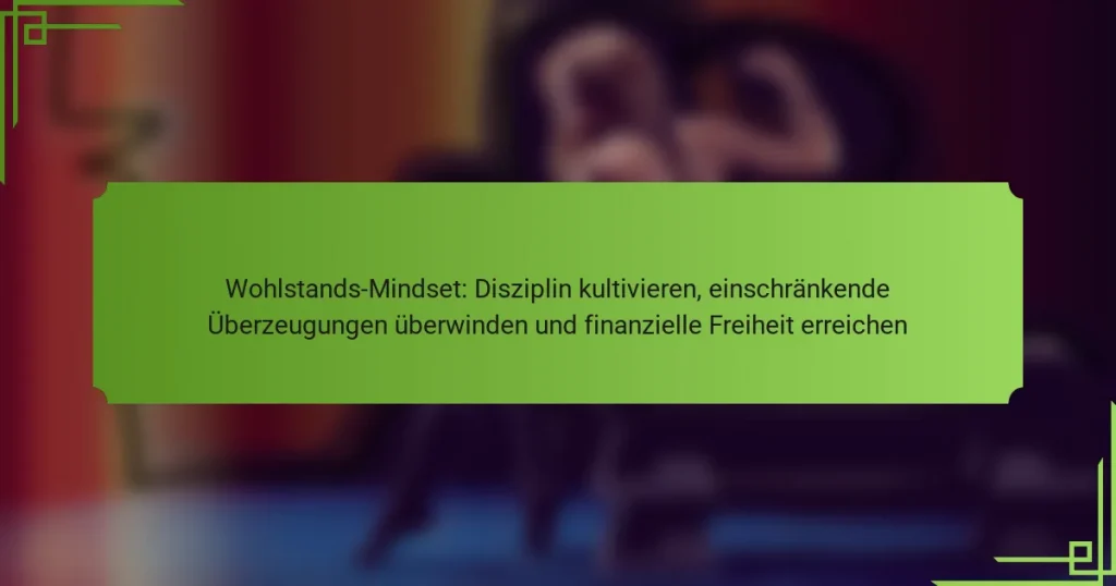 Wohlstands-Mindset: Disziplin kultivieren, einschränkende Überzeugungen überwinden und finanzielle Freiheit erreichen